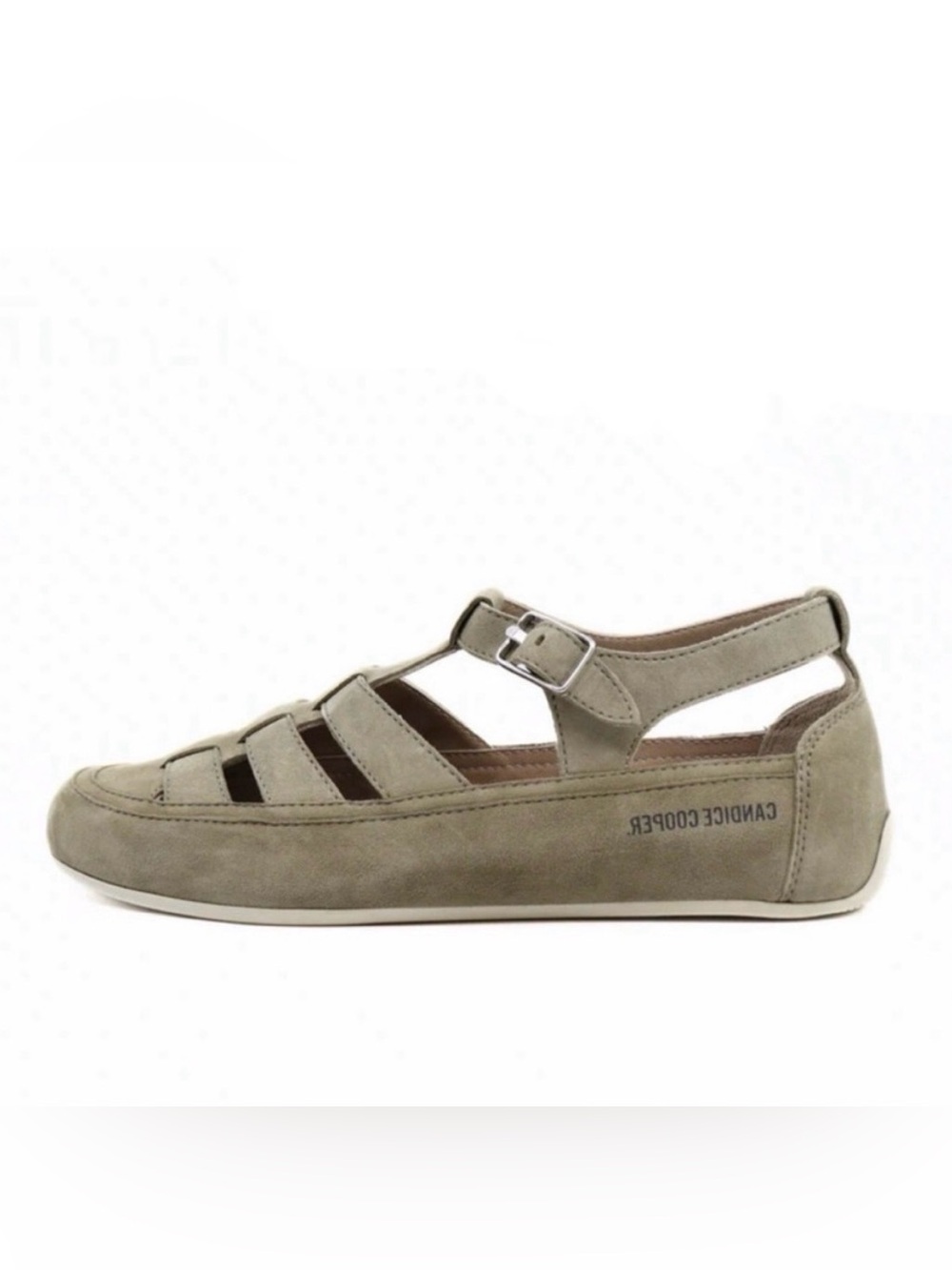 Candice Cooper Rock T-Bar Velvet Suede Slate